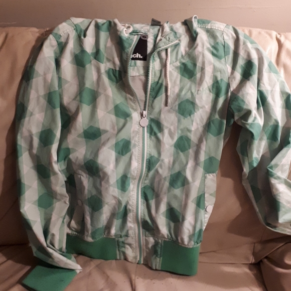 Green checked bench jacket - Picture 2 of 2